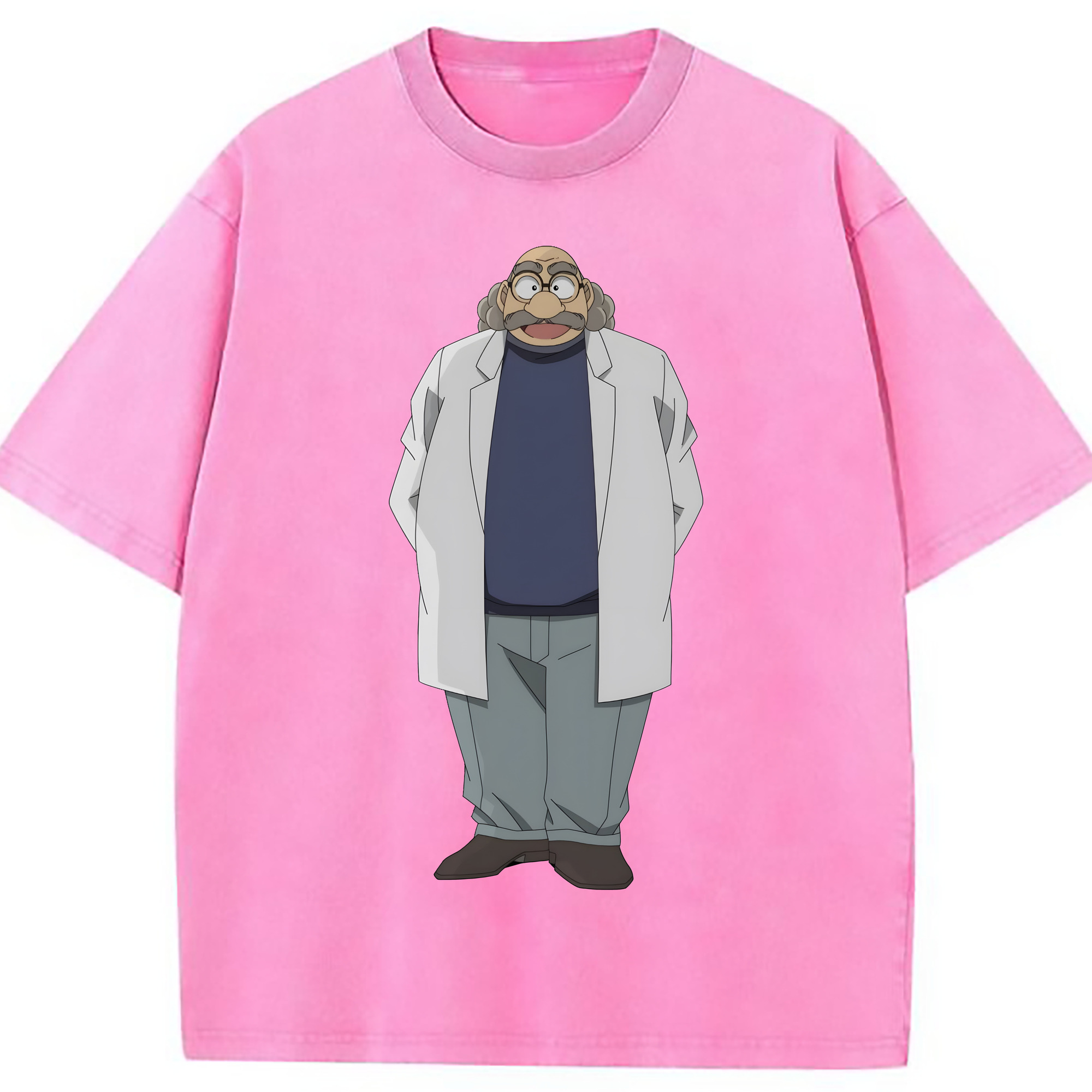 （画像用） 名探偵コナン あがさ ひろし Detective Conan Agasa Hiroshi 綿100% ヴィンテージ風 半袖Tシャツ（フロントプリント）